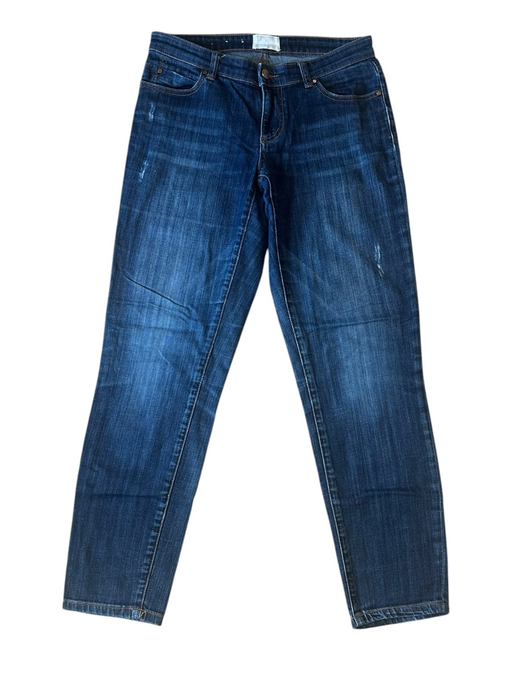 Caslon Dark Wash Straight Leg Jeans Mid Rise Denim 30x27